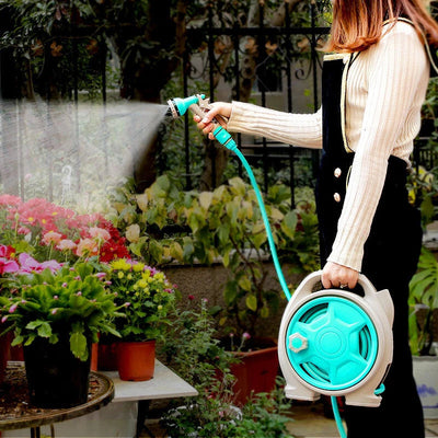 Portable Retractable Garden Hose Reel Cart with Spray Gun Scrollcart Qatar 