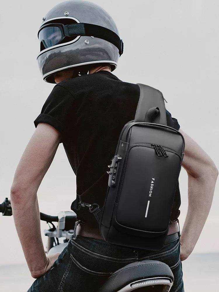 Secure Sling Backpack with USB Charging and Lock - Scrollcart Qatar