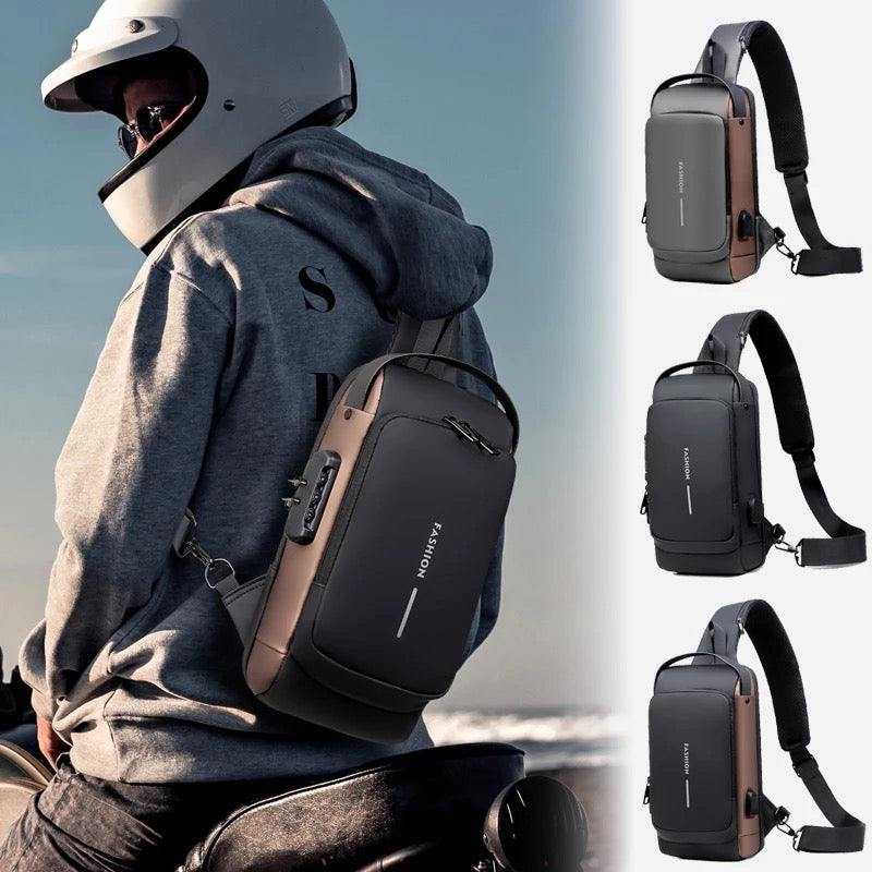 Secure Sling Backpack with USB Charging and Lock - Scrollcart Qatar