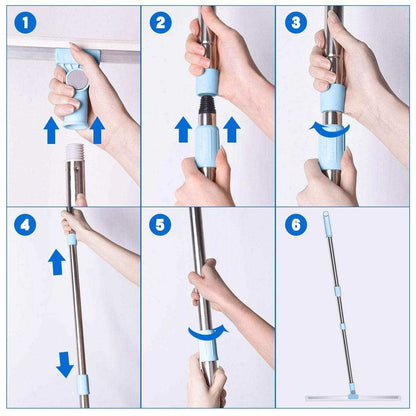 Silicone long rod rotatable cleaning wiper - Scrollcart Qatar