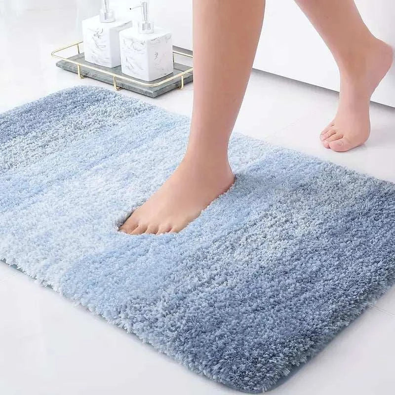 Ultra-Soft Microfiber Bath Mat blue