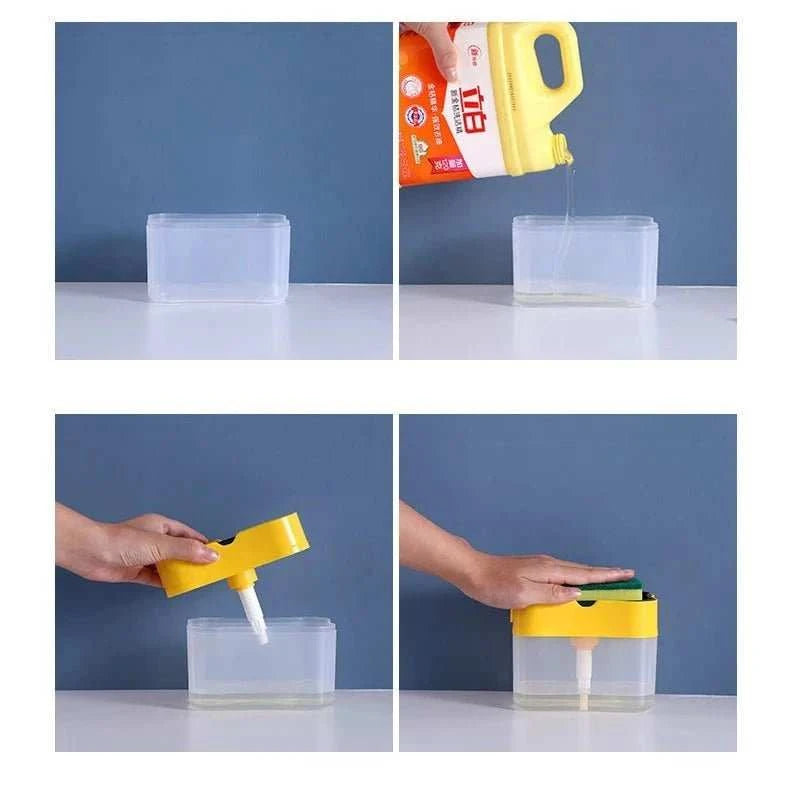 Soap Dispenser - Sponge Holder for Kitchen - Scrollcart Qatar