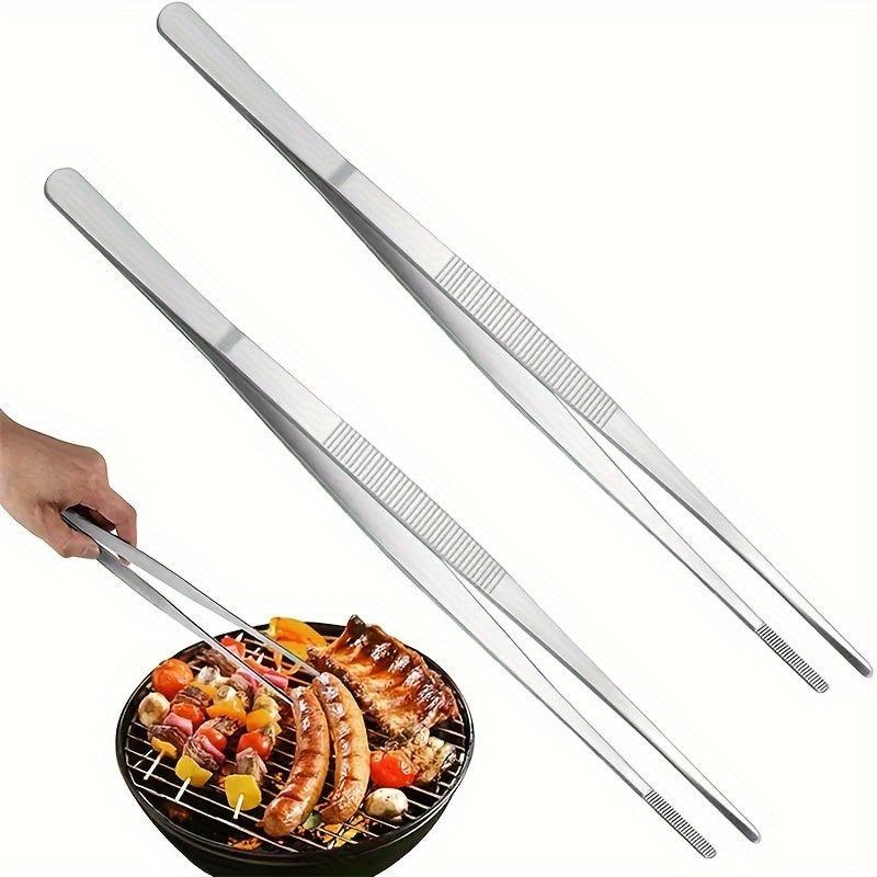 Stainless Steel Food Tongs: Versatile Kitchen Gadgets for Indoor and Outdoor Cooking - Scrollcart Qatar