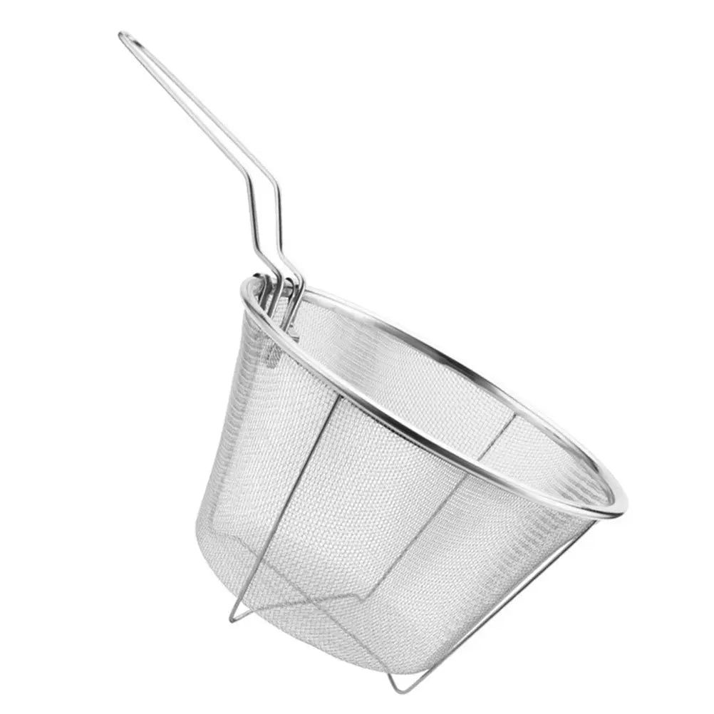 Stainless Steel Frying Basket Chip, Snack, French Fries Basket Holders for Home Kitchen| Restaurant - Scrollcart Qatar