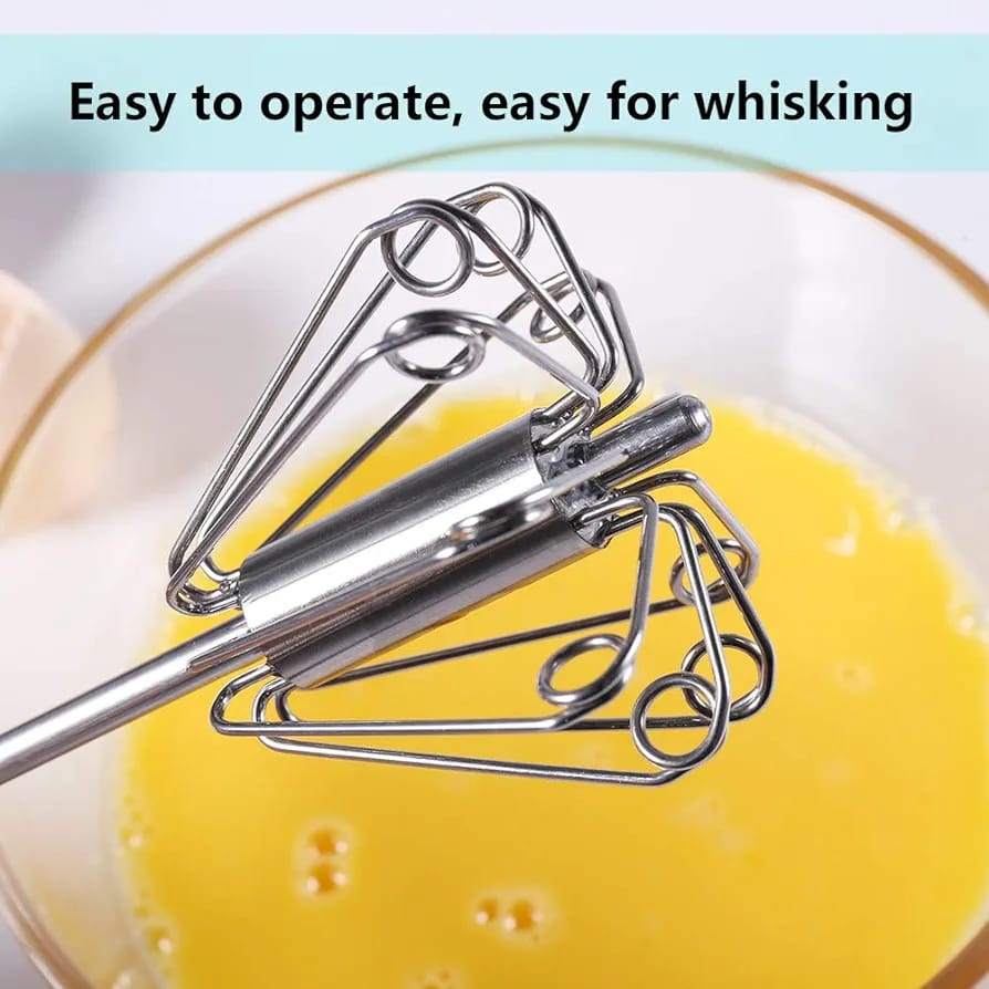 Stainless steel hand push Egg whisk - Scrollcart Qatar