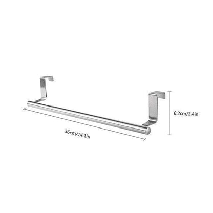 Stainless Steel Towel Rack for Bathroom, Towel Bar, Hanging Holder, Kitchen Cabinet, Shelf Hanger - Scrollcart Qatar