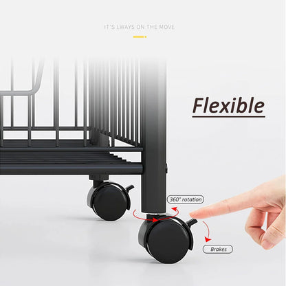 Shop Multi-Purpose Kitchen Storage Organizer Trolley Rack in Qatar