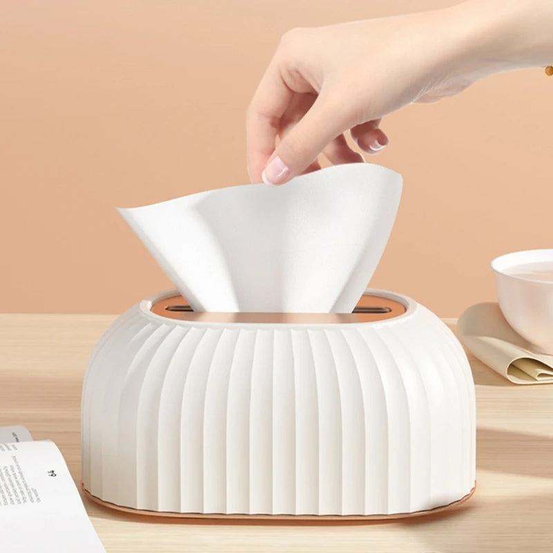 Tissue Box - Napkin Storage Decorative Container Napkin Holder for Homes, Office ,Car Countertop - Scrollcart Qatar