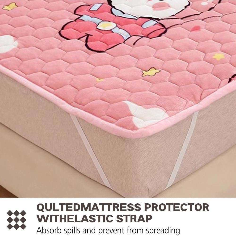 Ultra soft Mattress Topper Cover - Bed sheet Protector with 4 Side Elastic Strap - Scrollcart Qatar