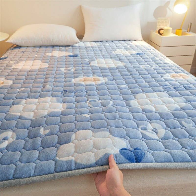 Ultra soft Mattress Topper Cover - Bed sheet Protector with 4 Side Elastic Strap - Scrollcart Qatar