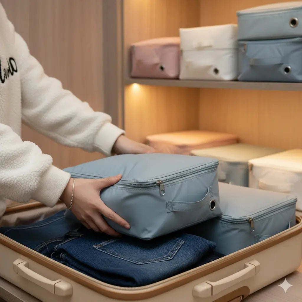Foldable Luggage Suitcase Organizer-Travel clothes Bag Scrollcart Qatar 