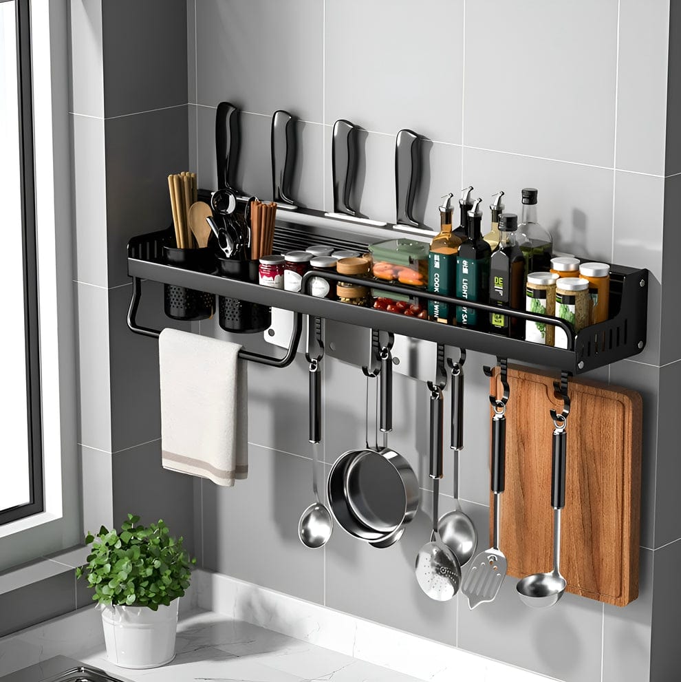 Wallmounted Utensils Shelf Storage Rack - Scrollcart Qatar