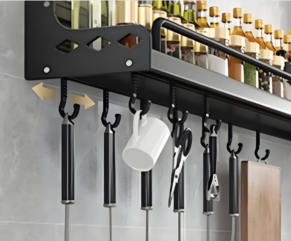 Wallmounted Utensils Shelf Storage Rack - Scrollcart Qatar